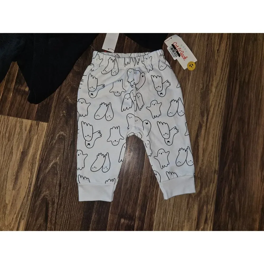 Baby Cat & Jack Halloween Ghosts Outfit Size 3-6 Months NWT